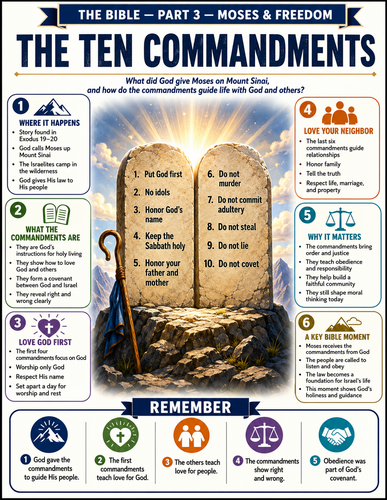 The Ten Commandments I Religion I Infographic