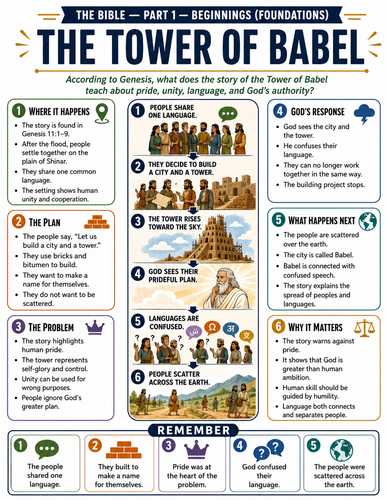 The Tower of Babel I Religion I Infographic