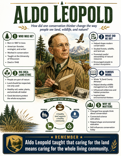 Aldo Leopold I Educational Infographic