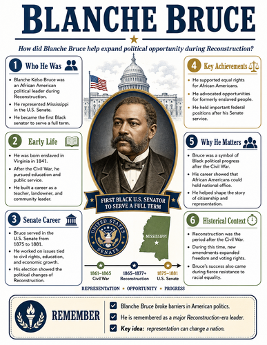 Blanche Bruce I Educational Infographic
