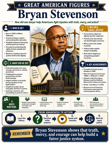 Bryan Stevenson I Educational Infographic