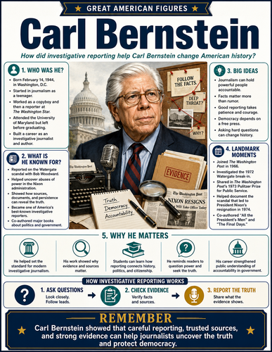 Carl Bernstein I Educational Infographic