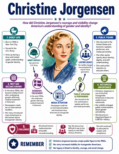 Christine Jorgensen I Educational Infographic