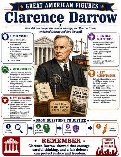 Clarence Darrow I Educational Infographic