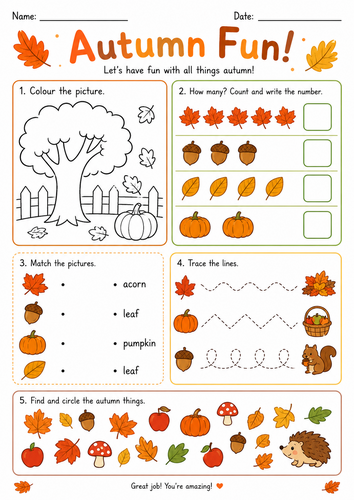 Autumn Activity Sheet