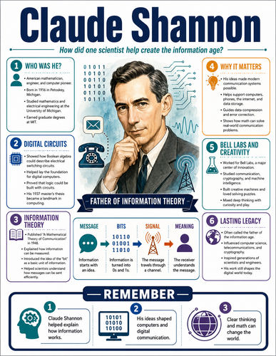 Claude Shannon I Educational Infographic