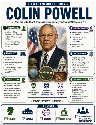 Colin Powell I Educational Infographic