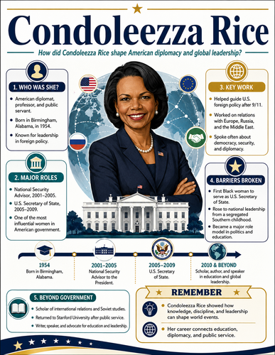 Condoleezza Rice I Educational Infographic