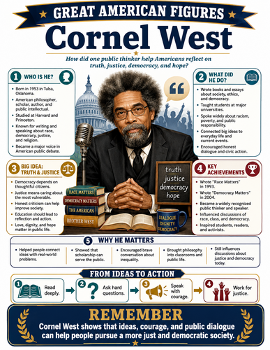 Cornel West I Educational Infographic