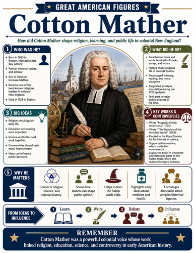 Cotton Mather I Educational Infographic