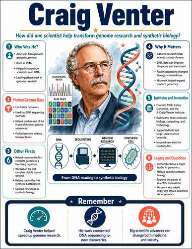 Craig Venter I Educational Infographic