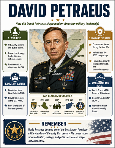 David Petraeus I Educational Infographic