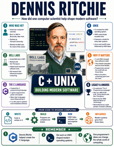 Dennis Ritchie I Educational Infographic