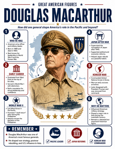 Douglas MacArthur I Educational Infographic