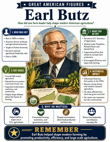 Earl Butz I Educational Infographic