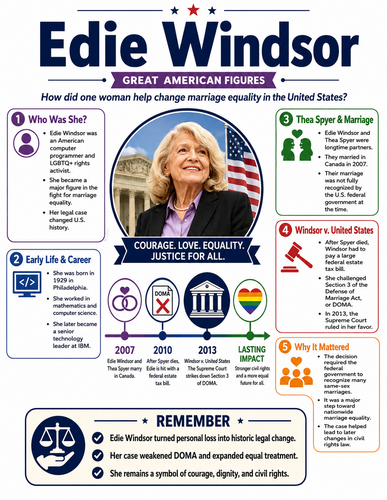 Edie Windsor I Educational Infographic