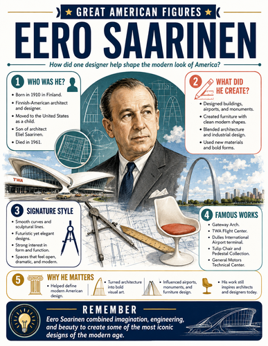 Eero Saarinen I Educational Infographic