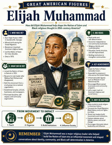 Elijah Muhammad I Educational Infographic