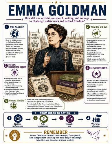 Emma Goldman I Educational Infographic