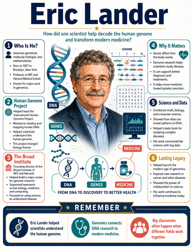 Eric Lander I Educational Infographic