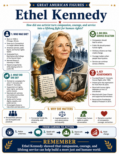 Ethel Kennedy I Educational Infographic