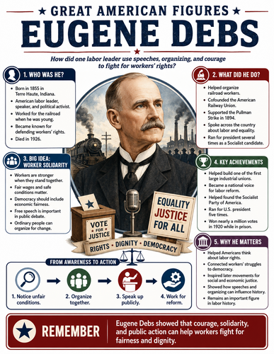 Eugene Debs I Educational Infographic