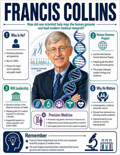 Francis Collins I Educational Infographic
