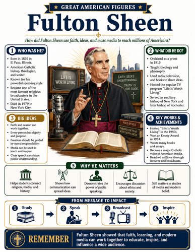 Fulton Sheen I Educational Infographic