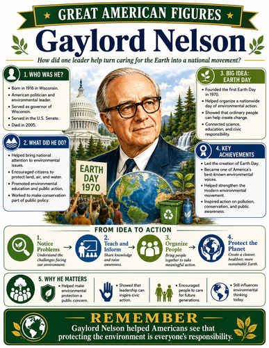 Gaylord Nelson I Educational Infographic