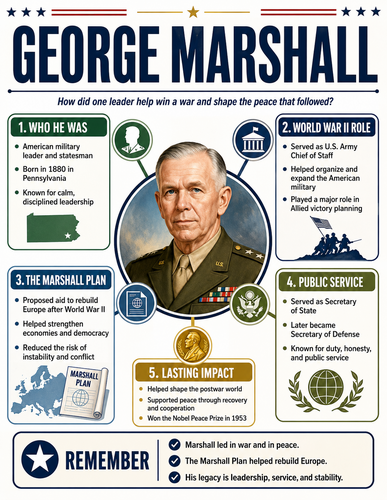 George Marshall I Educational Infographic