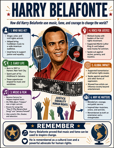 Harry Belafonte I Educational Infographic