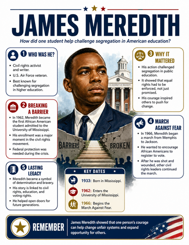 James Meredith I Educational Infographic