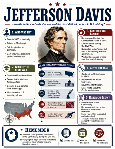 Jefferson Davis I Educational Infographic