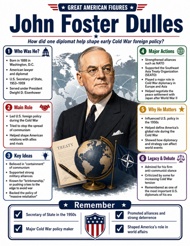 John Foster Dulles I Educational Infographic