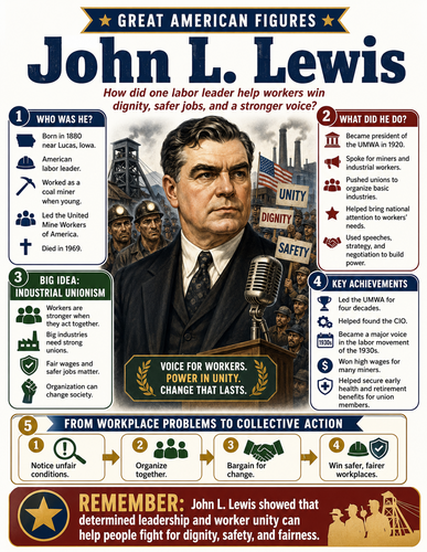 John L. Lewis I Educational Infographic