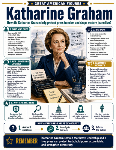 Katharine Graham I Educational Infographic