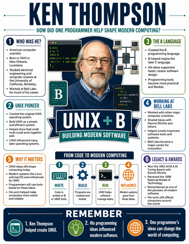 Ken Thompson I Educational Infographic