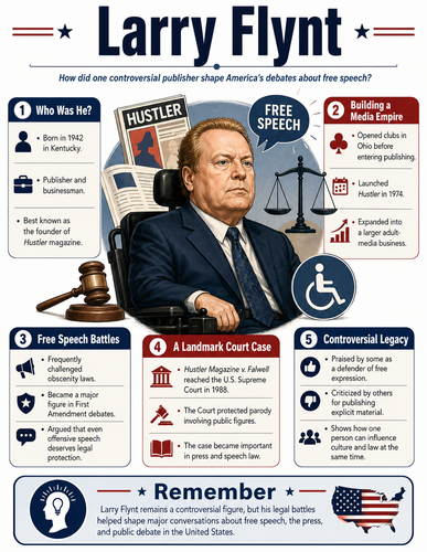 Larry Flynt I Educational Infographic