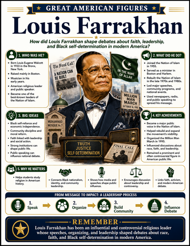 Louis Farrakhan I Educational Infographic