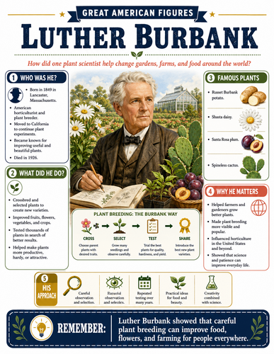 Luther Burbank I Educational Infographic