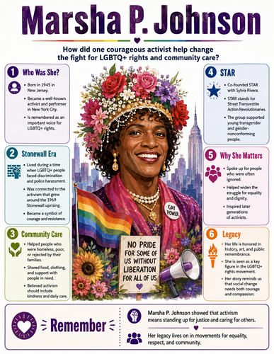 Marsha P. Johnson I Educational Infographic