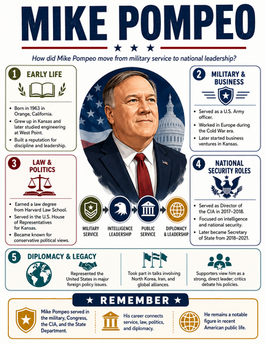 Mike Pompeo I Educational Infographic