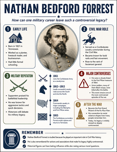 Nathan Bedford Forrest I Educational Infographic
