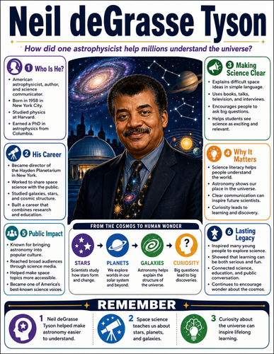 Neil deGrasse Tyson I Educational Infographic