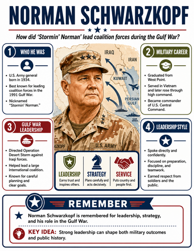 Norman Schwarzkopf I Educational Infographic