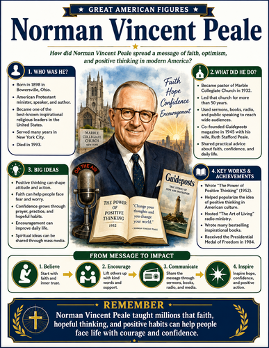 Norman Vincent Peale I Educational Infographic