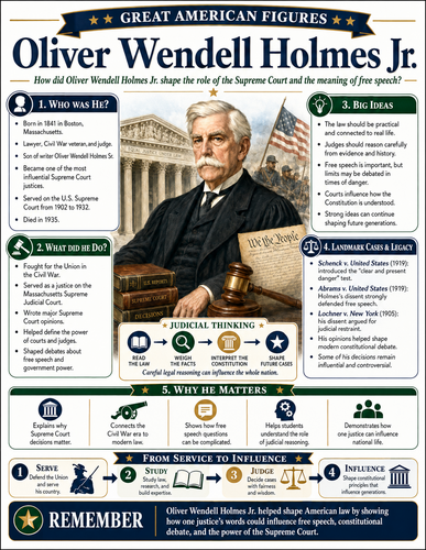 Oliver Wendell Holmes Jr I Educational Infographic
