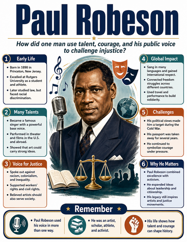 Paul Robeson I Educational Infographic