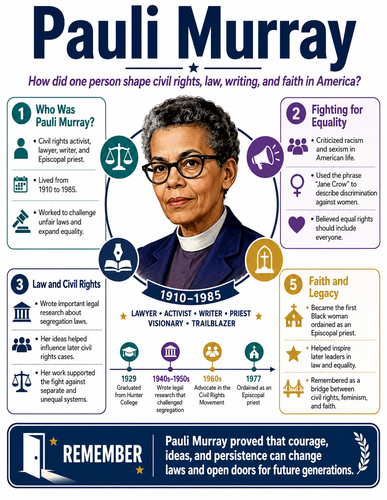 Pauli Murray I Educational Infographic