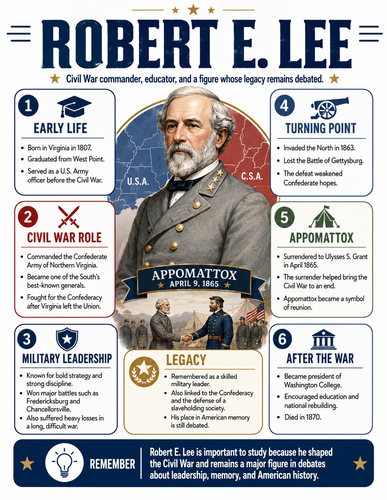Robert E. Lee I Educational Infographic